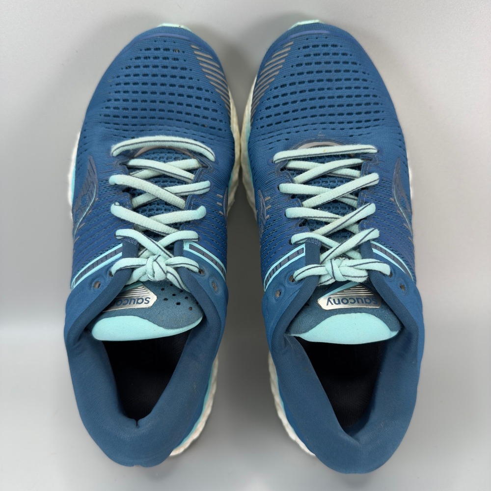Saucony Triumph 17 Womens 6 Wide Running Shoe Blue White Trainer Lace Up Sneaker - Picture 6 of 16